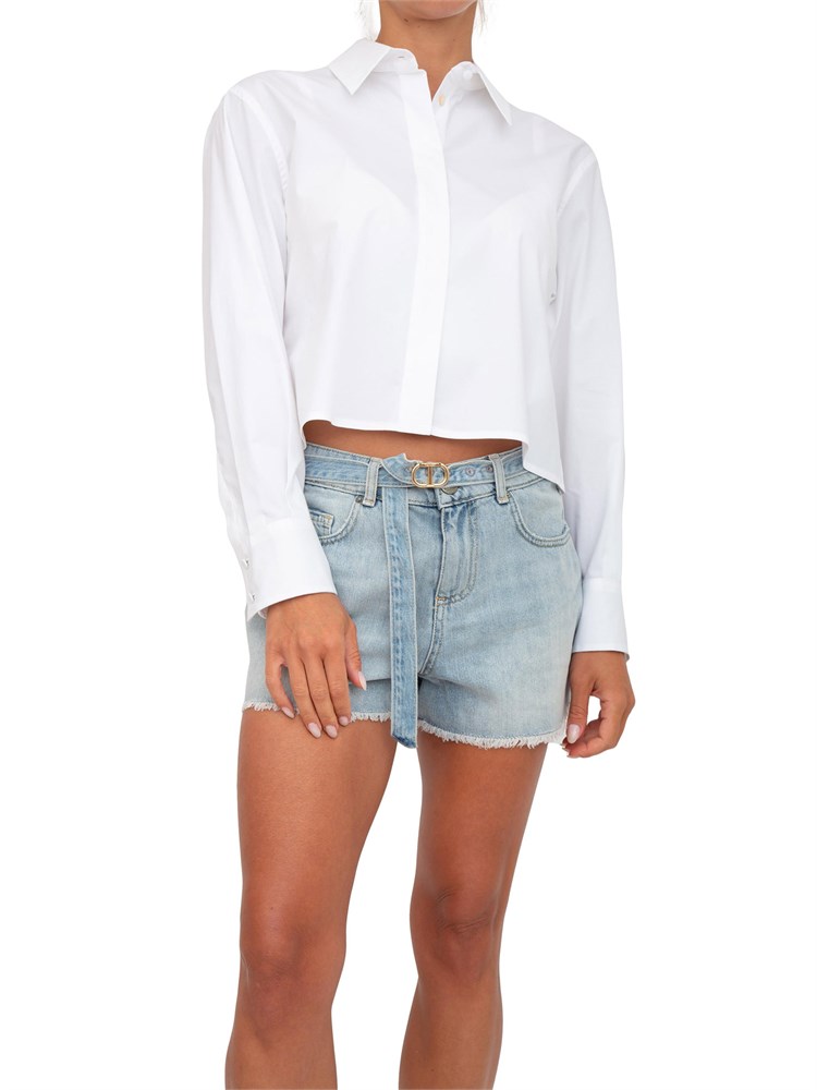 Camicia Marella in popeline stretch bianco