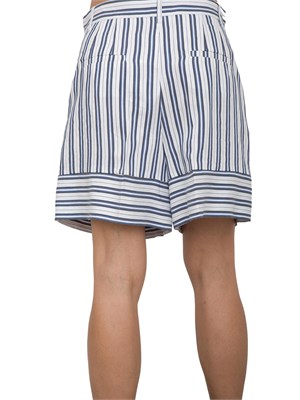 Shorts donna bianco Marella a righe blu e celesti in DONNA