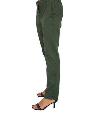 Pantaloni Marella modello Ibiza1 in popeline di cotone verde in DONNA