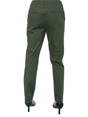 Pantaloni Marella modello Ibiza1 in popeline di cotone verde in DONNA