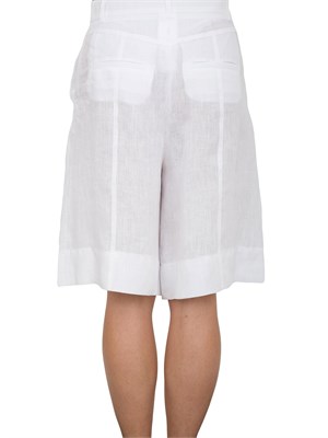 Bermuda donna Marella con fit dritto sartoriale in lino bianco in DONNA