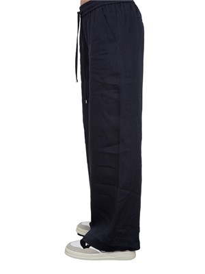 Pantalone donna Marella con fit dritto in lino blu in DONNA