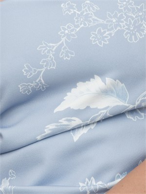 Abito lungo Marella in satin celeste con stampa floreale in DONNA