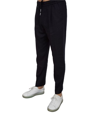 Pantalone Antony Morato Neil in misto lino blu in UOMO