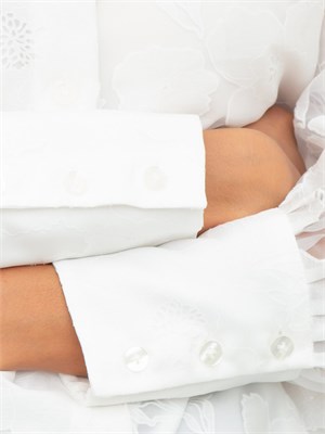 Camicia Twinset Actitude in organza fil coupé bianca in DONNA