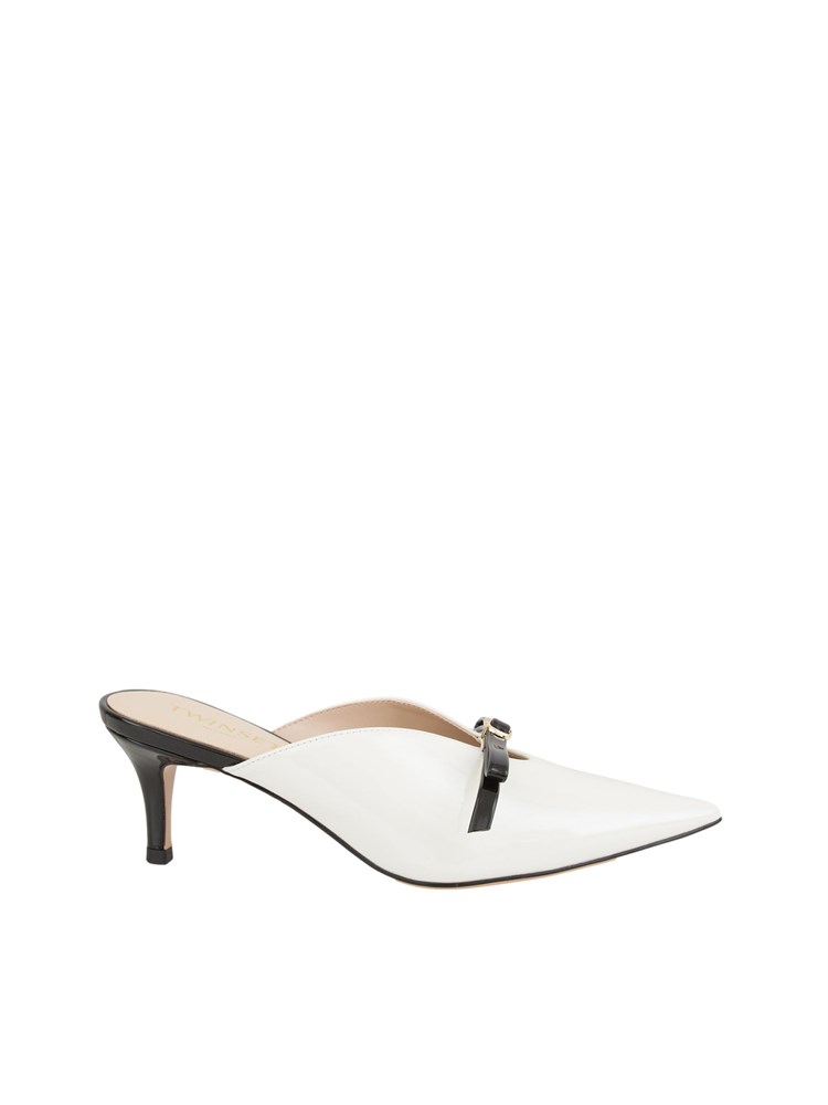 Scarpe mules Twinset  in vernice bianco