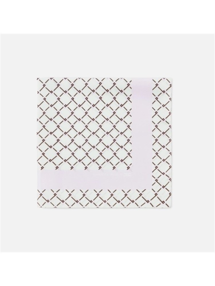 Foulard lilla in twill di seta stampa rombi Elisabetta Franchi
