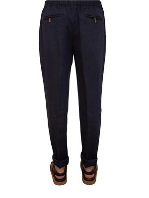 Pantalone PT Torino blu in lino in UOMO