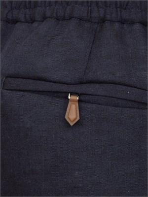 Pantalone PT Torino blu in lino in UOMO