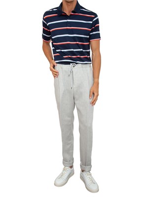 Pantalone PT Torino grigio in lino in UOMO