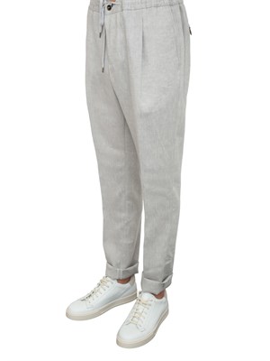 Pantalone PT Torino grigio in lino in UOMO