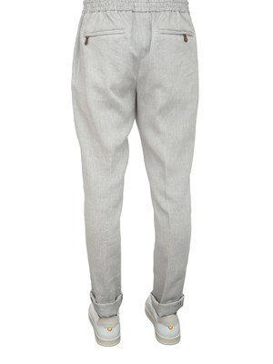 Pantalone PT Torino grigio in lino in UOMO