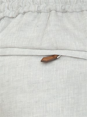 Pantalone PT Torino grigio in lino in UOMO
