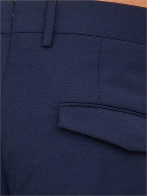 Pantaloni uomo PT Torino in gabardina di cotone blu con linea carrot in UOMO