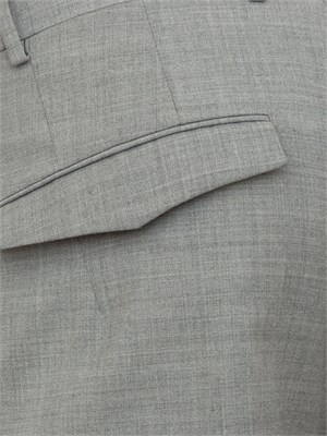 Pantaloni uomo PT Torino in gabardina di cotone grigio con linea carrot in UOMO