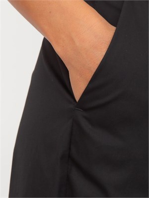 Pantaloni chino Emme Marella in cotone elasticizzato nero in DONNA