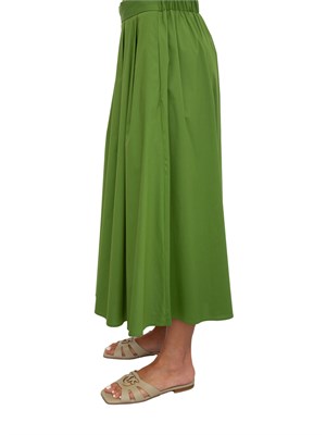 Gonna Emme Marella in popeline stretch verde in DONNA