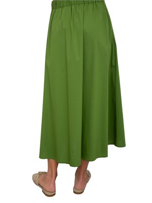 Gonna Emme Marella in popeline stretch verde in DONNA