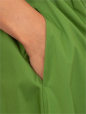 Gonna Emme Marella in popeline stretch verde in DONNA