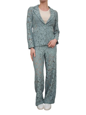Tailleur in pizzo Emme Marella verde in DONNA