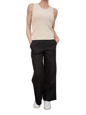 Pantalone gamba diritta Nenette nero in DONNA
