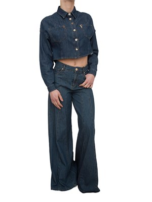Jeans a palazzo Fracomina in blu denim in DONNA