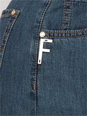 Jeans a palazzo Fracomina in blu denim in DONNA