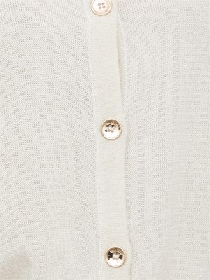 Cardigan regular Fracomina con lurex e con punto rete oro in DONNA