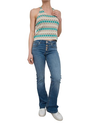 Jeans bootcut in denim Fracomina con lavaggio medio in DONNA