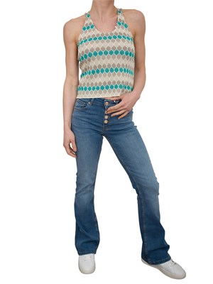 Top senza maniche in jacquard geometrico Fracomina in DONNA