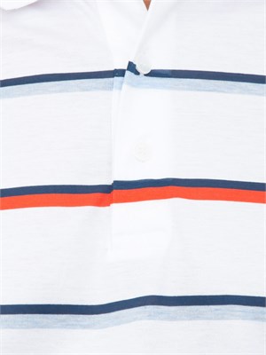 Polo a righe Paul[and]Shark in cotone perlé con colletto a contrasto in UOMO