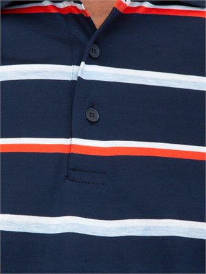 Polo a righe Paul[and]Shark in cotone perlé con colletto a contrasto in UOMO