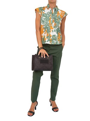 Camicia Emme Marella in popeline di cotone con stampa fantasia floreale in DONNA