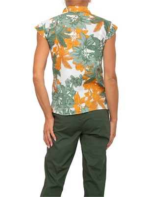 Camicia Emme Marella in popeline di cotone con stampa fantasia floreale in DONNA