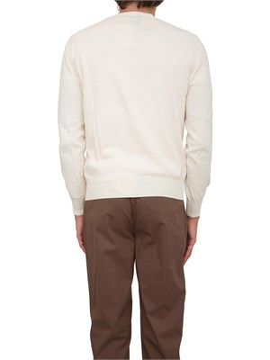 Cardigan uomo Aiace Galassi in maglia di cotone avorio con bottoni tono su tono in UOMO