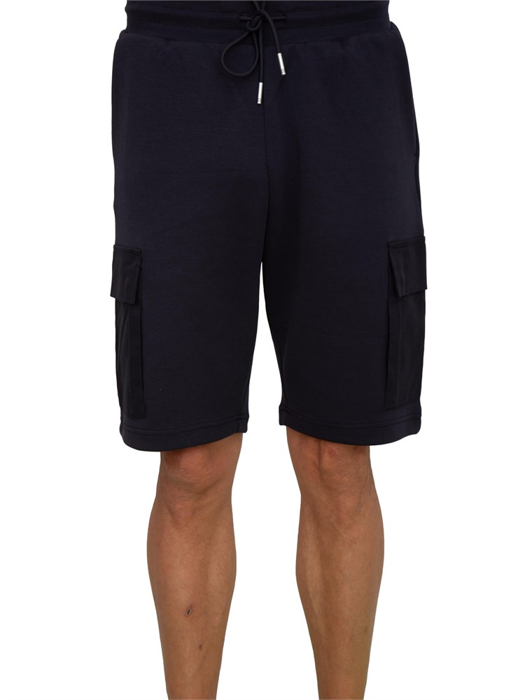 Bermuda uomo Antony Morato in cotone blu con tasconi cargo