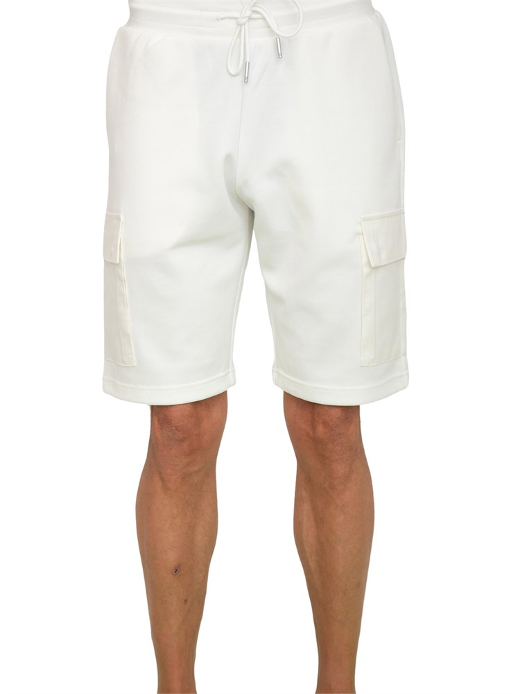 Bermuda uomo Antony Morato in cotone bianco panna con tasconi cargo