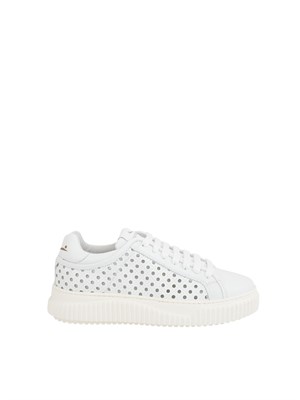 Sneakers Voile Blanche in pelle traforato bianco in DONNA