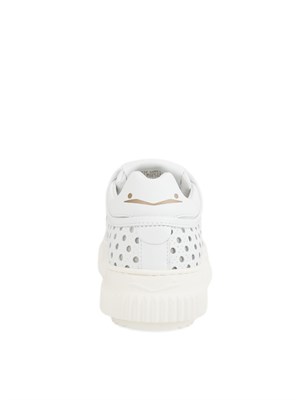 Sneakers Voile Blanche in pelle traforato bianco in DONNA
