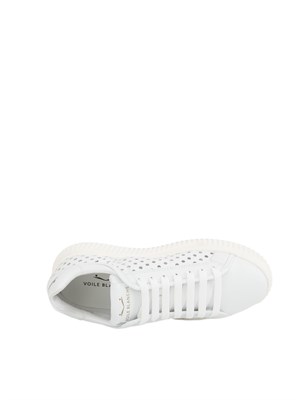 Sneakers Voile Blanche in pelle traforato bianco in DONNA