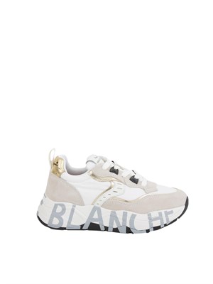 Sneakers Voile Blanche in suede e tessuto tecnico Bianco-Platino in DONNA