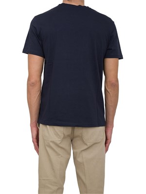 T-shirt blu Emporio Armani ricamo logo in UOMO