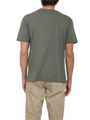 T-shirt verde Emporio Armani ricamo logo in UOMO