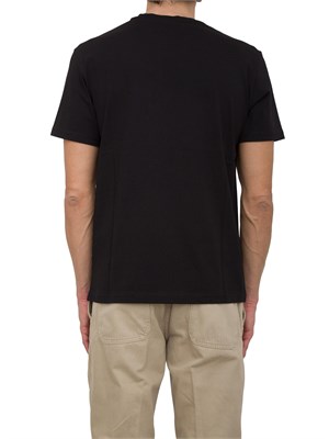 T-shirt nera Emporio Armani in cotone con stampa logo in UOMO