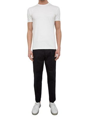 Pantalone chino nero Paolo Pecora con pinces in UOMO
