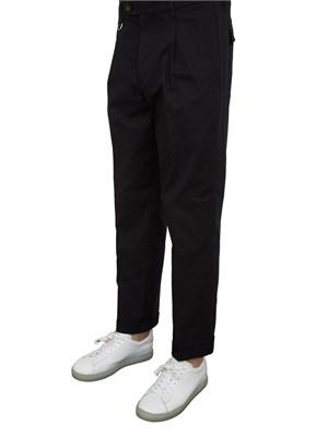 Pantalone chino nero Paolo Pecora con pinces in UOMO