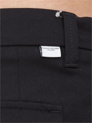 Pantalone chino nero Paolo Pecora con pinces in UOMO