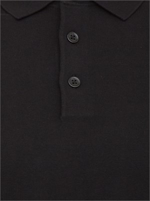 Polo in maglia Paolo Pecora in puro cotone Extrafine nero in UOMO