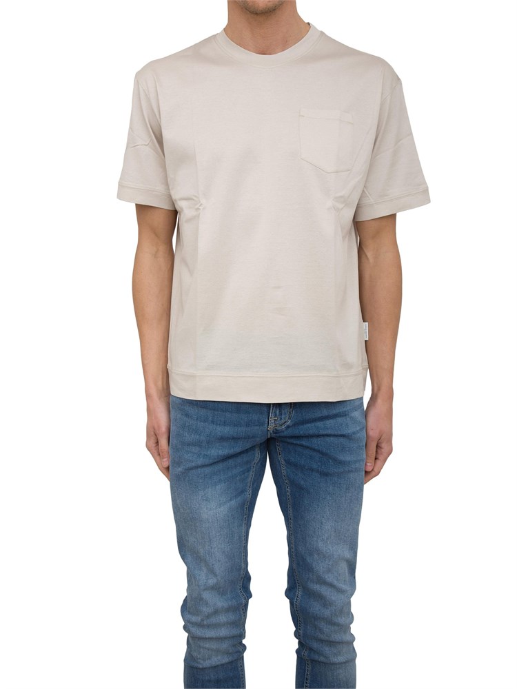 T-Shirt Paolo Pecora in jersey lucido beige