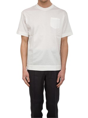 T-Shirt Paolo Pecora in jersey lucido bianco in UOMO